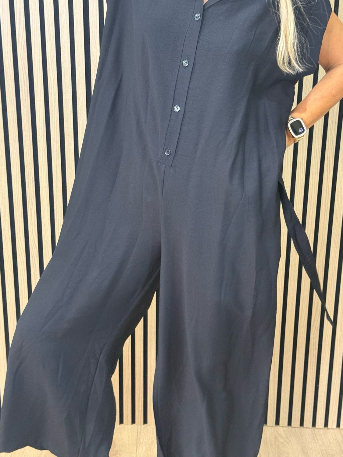 Luna Wide Leg Jumpsuit - Black