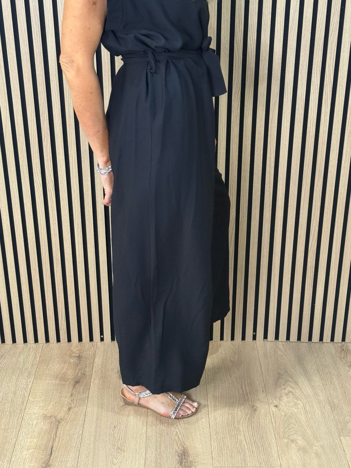 Luna Wide Leg Jumpsuit - Black