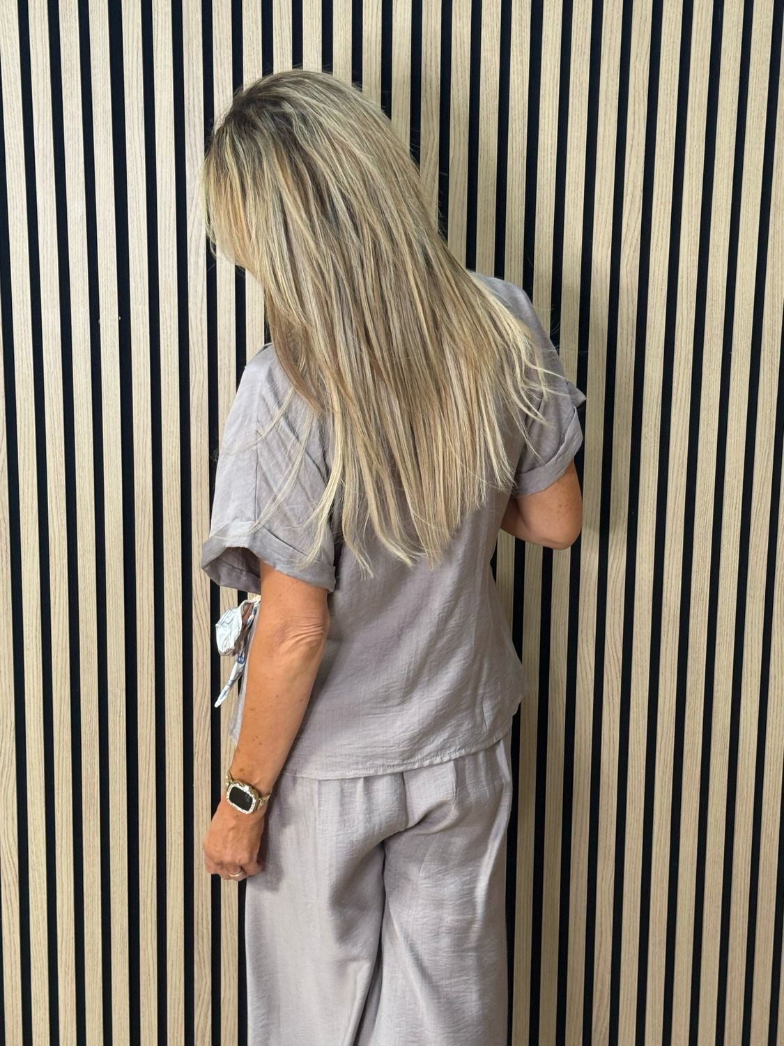 Luxe - Tie Waist Trouser Suit - Taupe