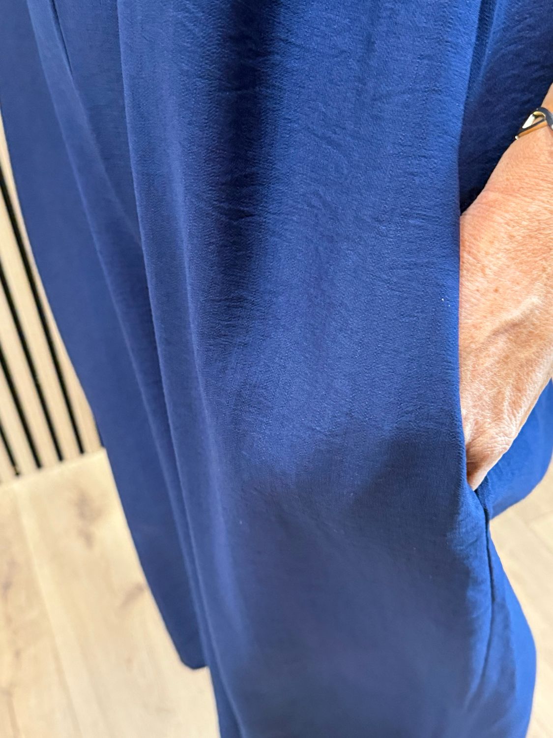 Mila - Cropped Wide Leg Jumpsuit - Navy