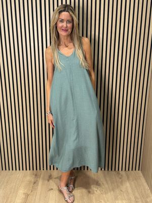 Easy Flow Midi Dress - Khaki