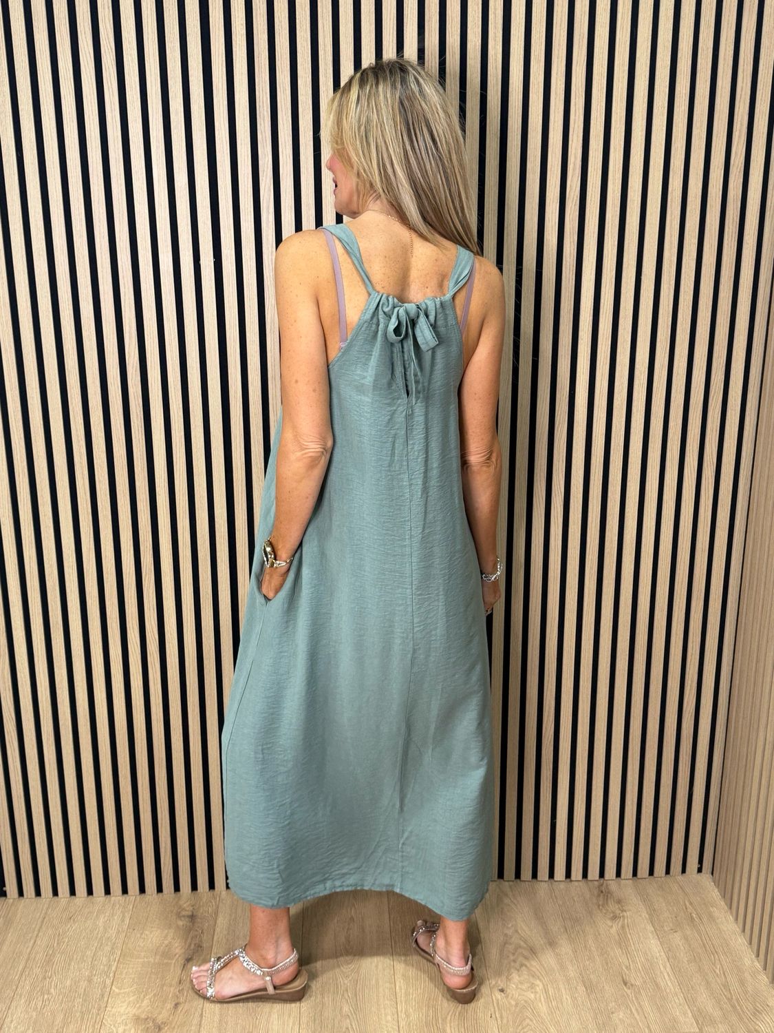 Easy Flow Midi Dress - Khaki