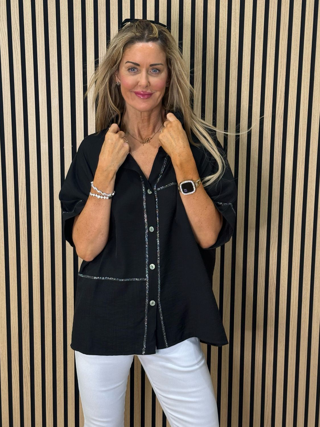 Hooded Lightweight Shirt - Black