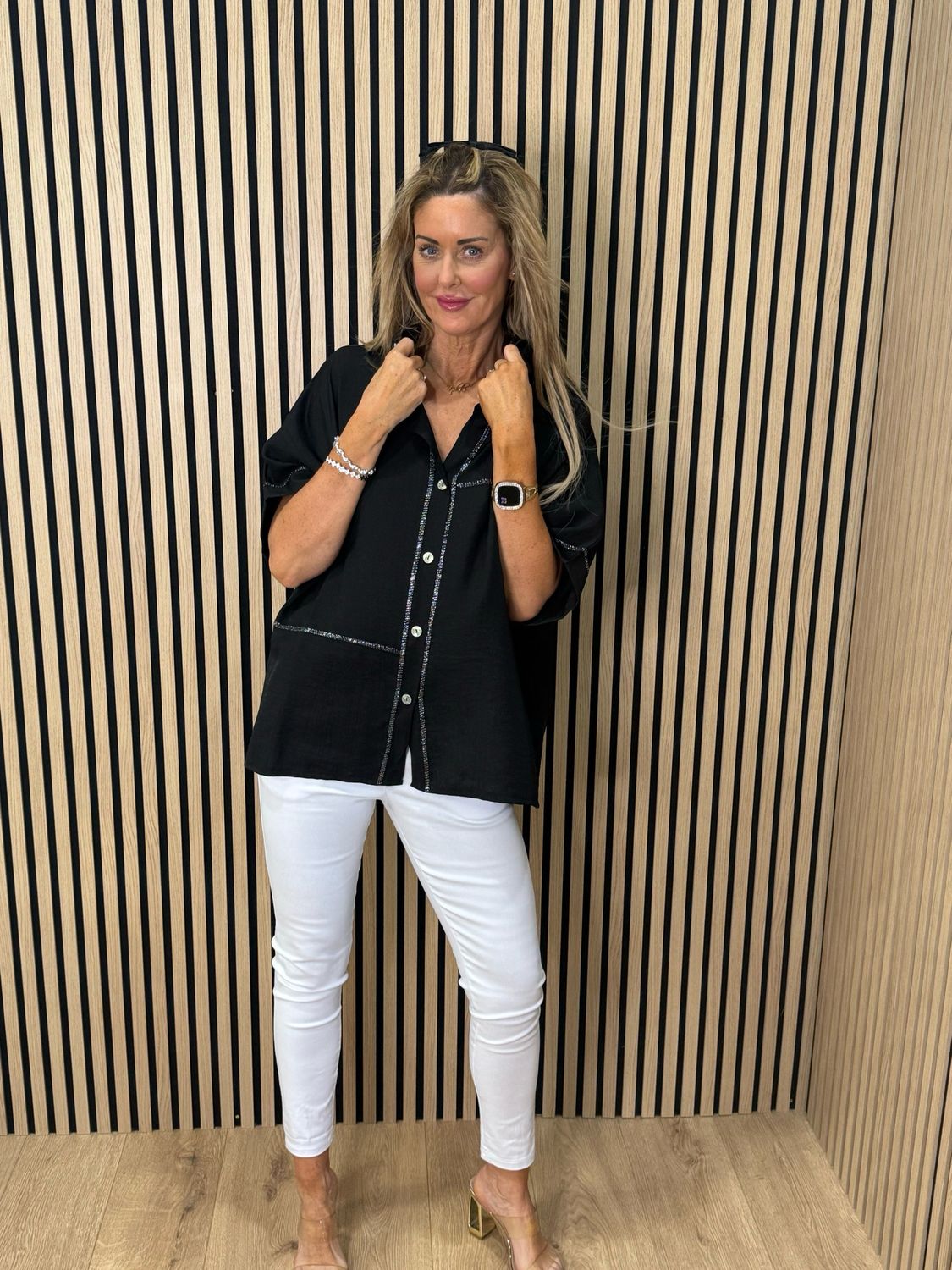 Hooded Lightweight Shirt - Black