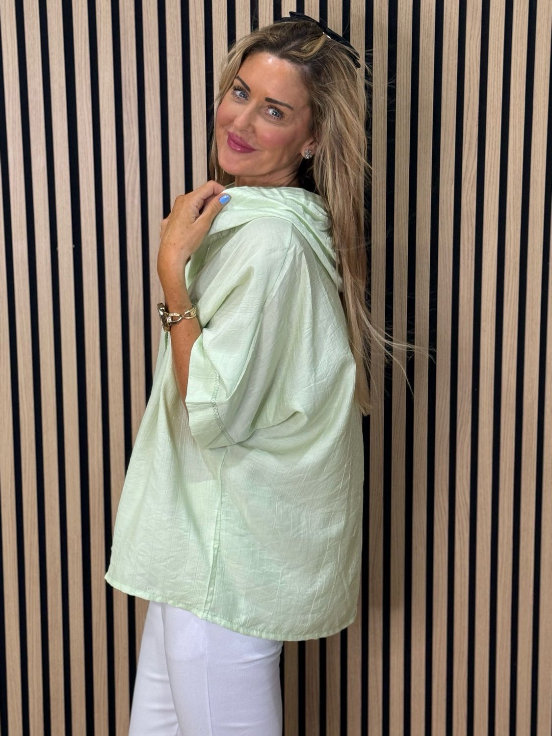 Hooded Lightweight Shirt - Mint