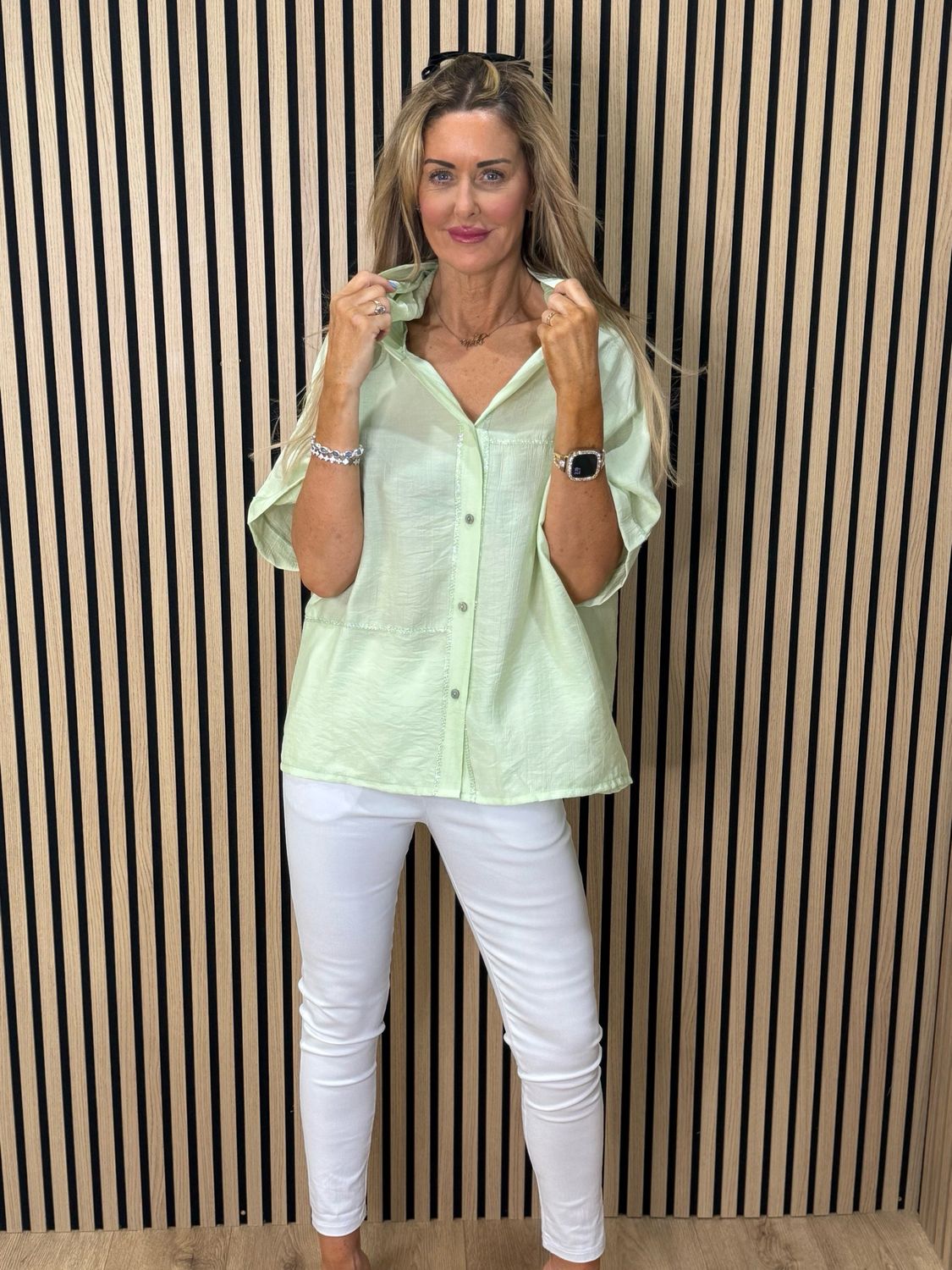 Hooded Lightweight Shirt - Mint