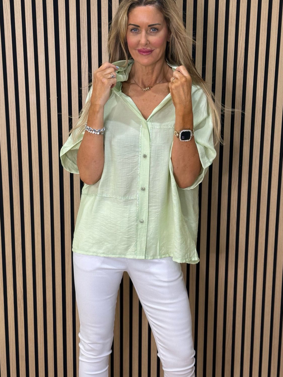 Hooded Lightweight Shirt - Mint