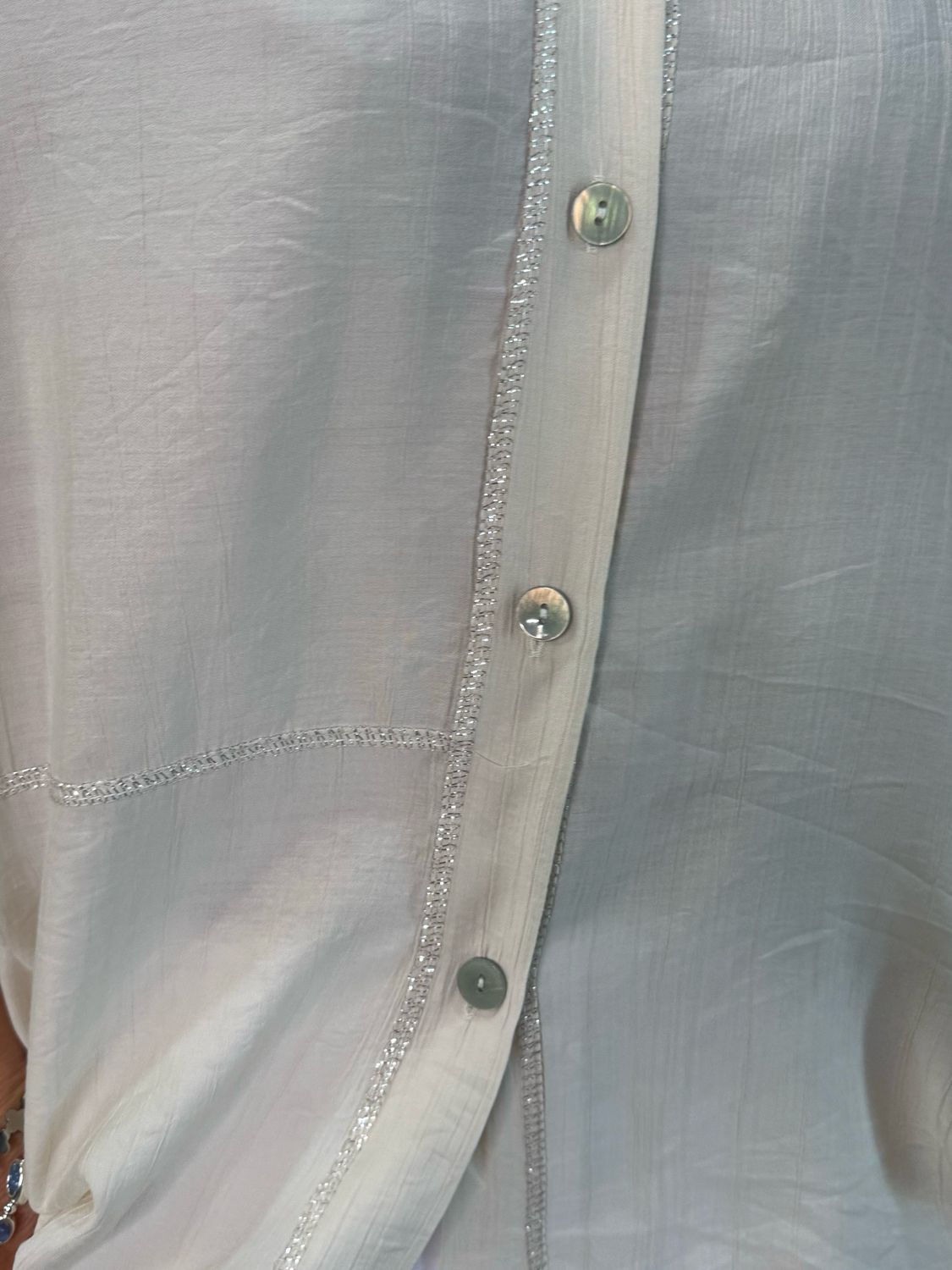 Hooded Lightweight Shirt - Cream