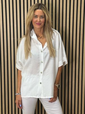 Hooded Lightweight Shirt - White