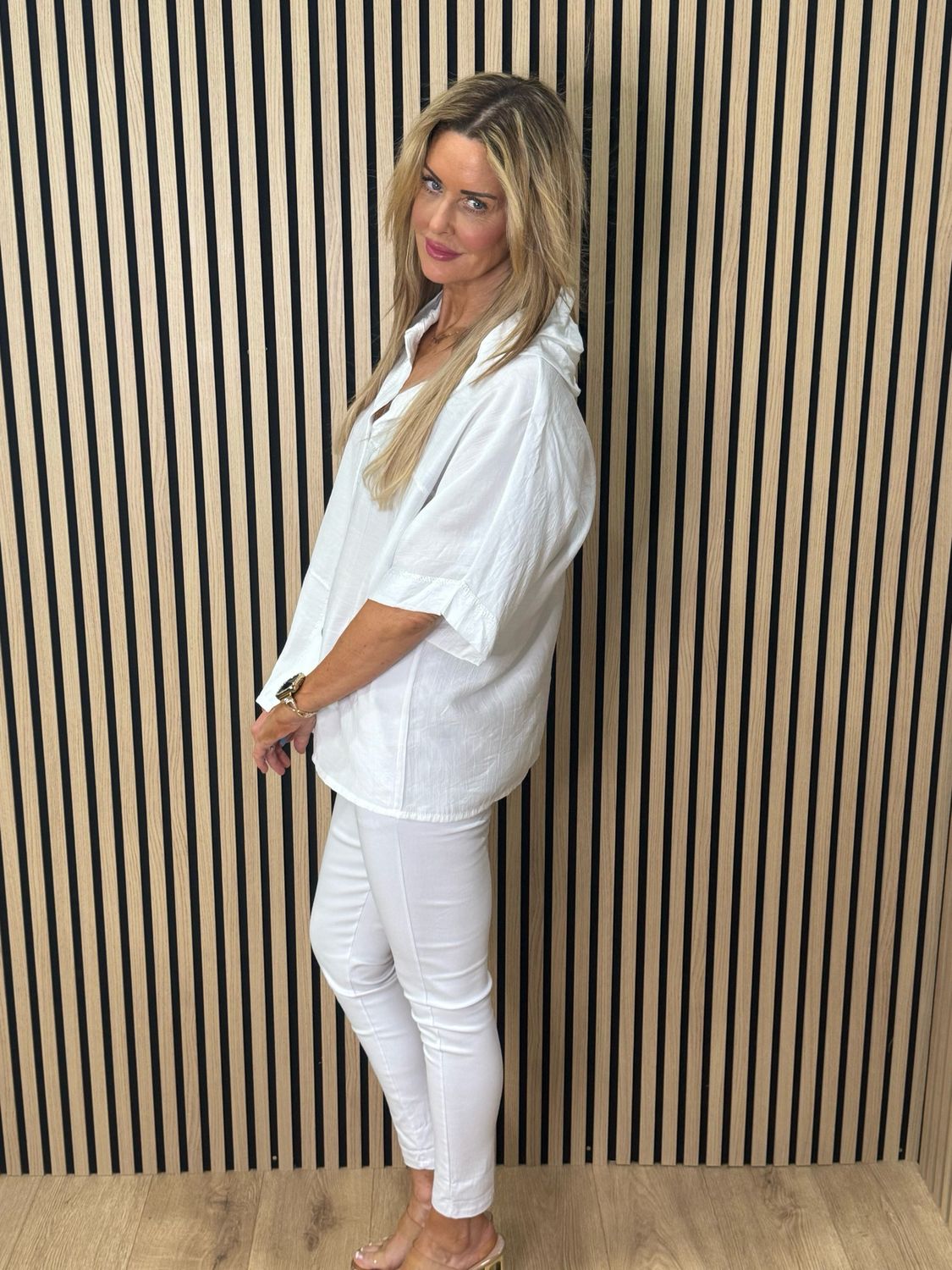 Hooded Lightweight Shirt - White