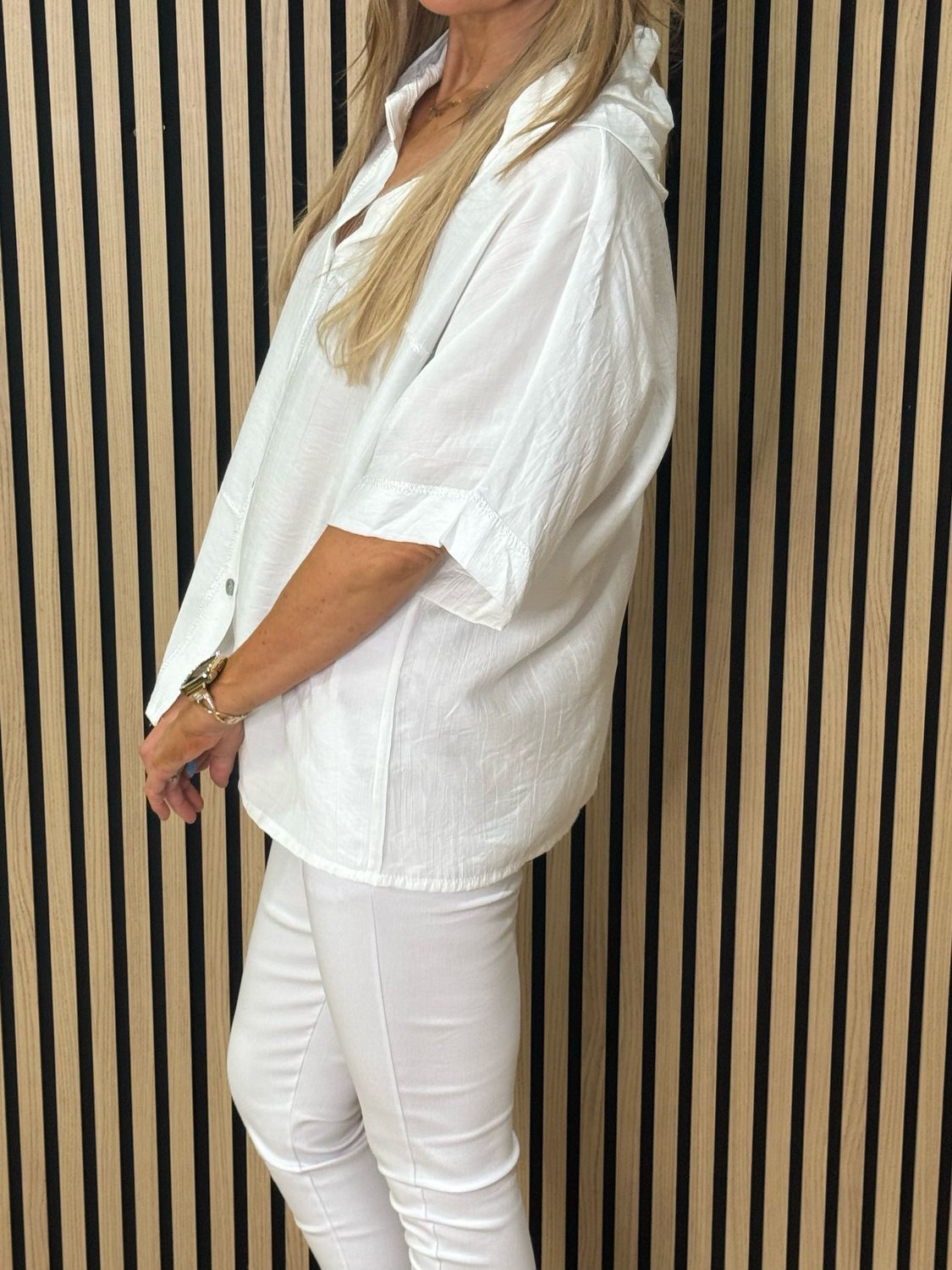 Hooded Lightweight Shirt - White