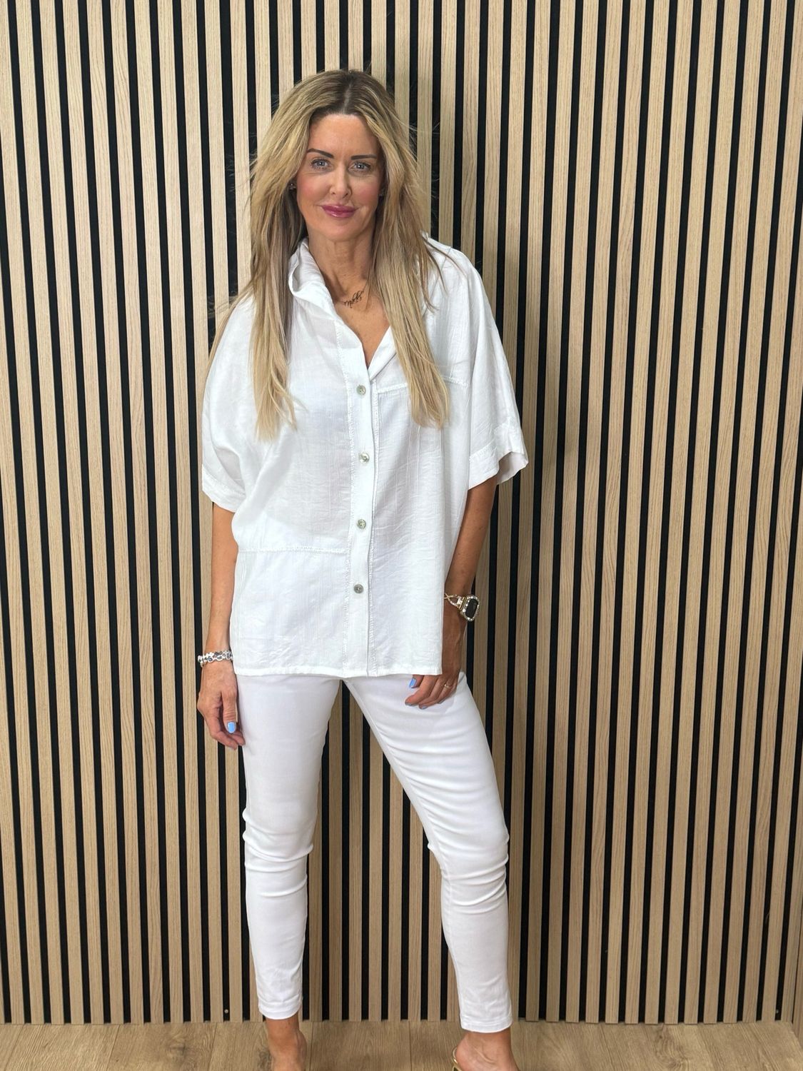 Hooded Lightweight Shirt - White