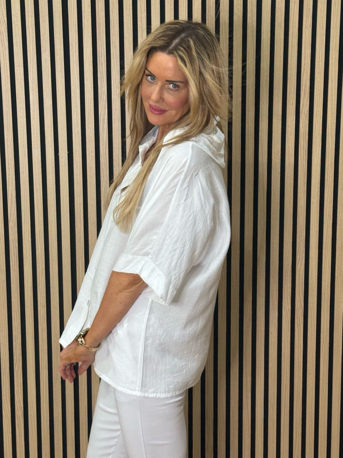 Hooded Lightweight Shirt - White