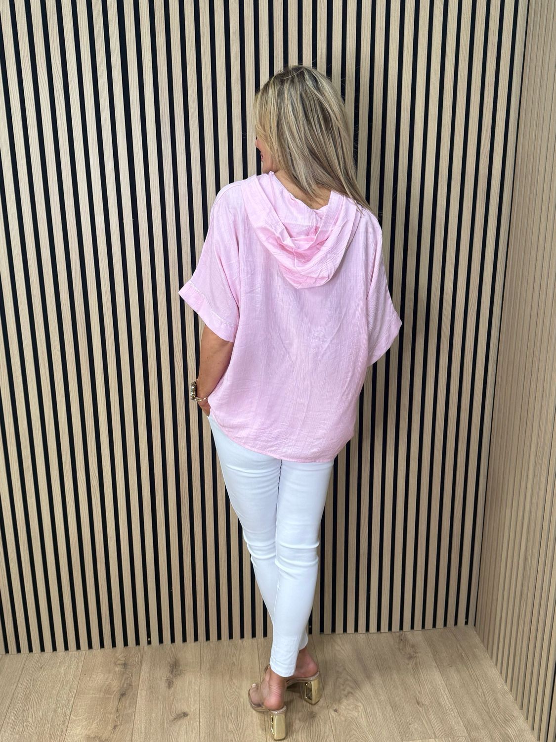 Hooded Lightweight Shirt - Pink