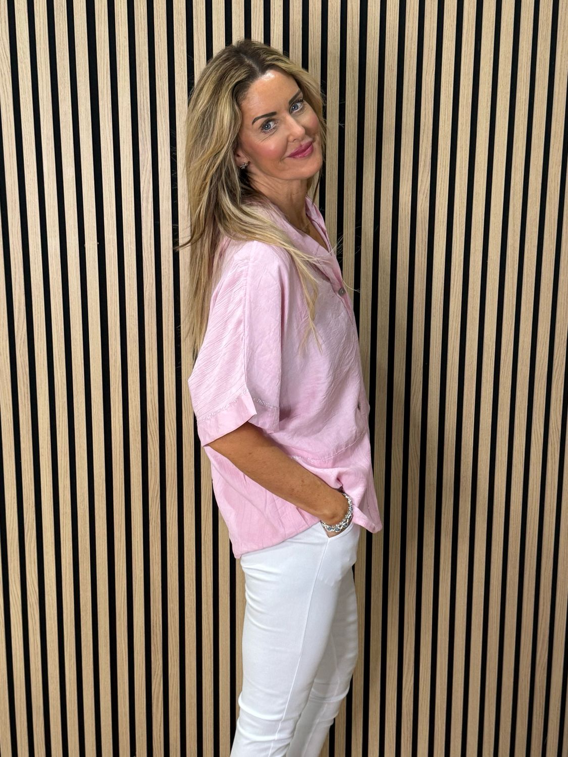 Hooded Lightweight Shirt - Pink