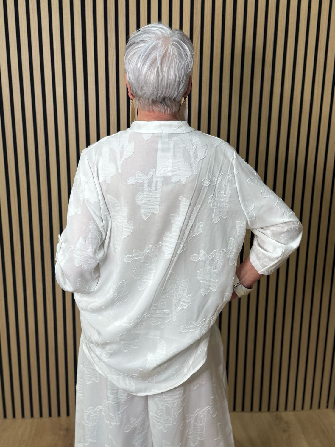 Textured Relaxed Co-Ord Set - White