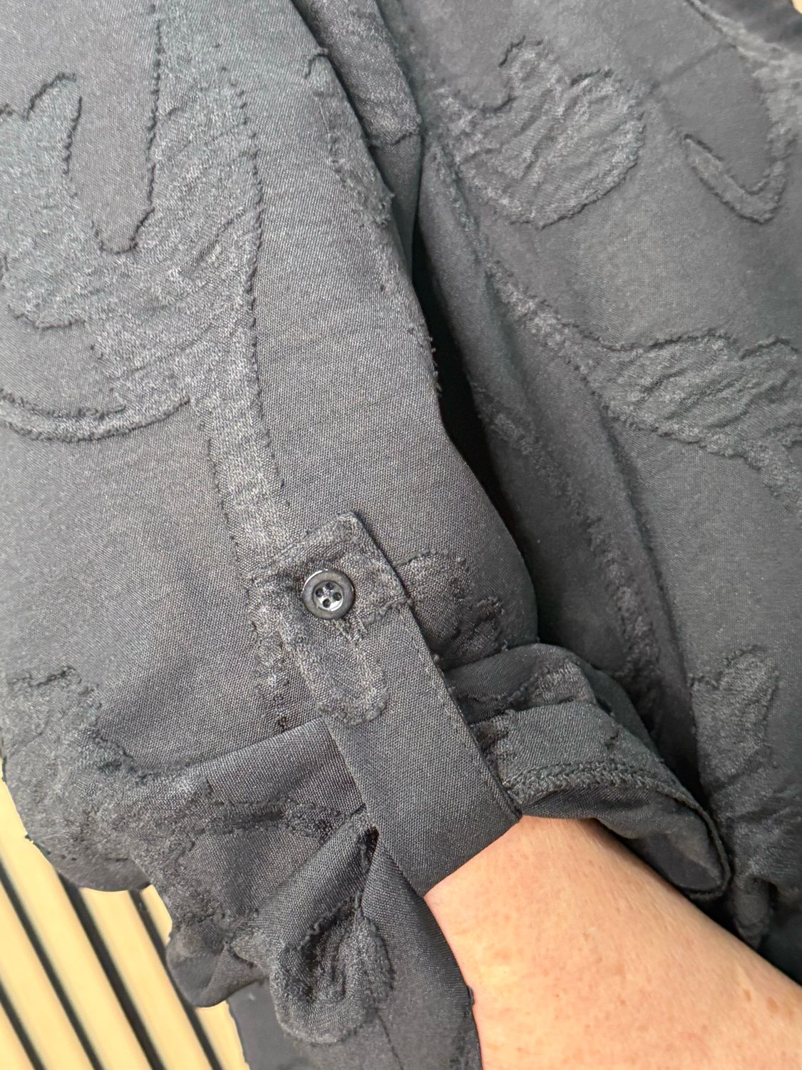 Textured Relaxed Co-Ord Set - Black