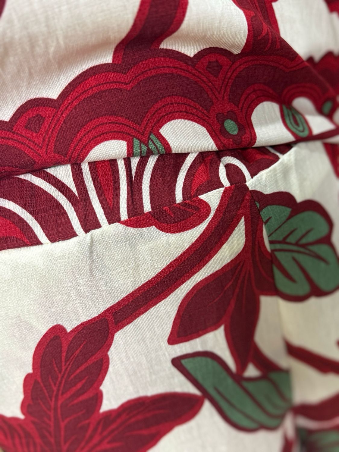 Tropical Print Co-Ord Set - White/Red/Green