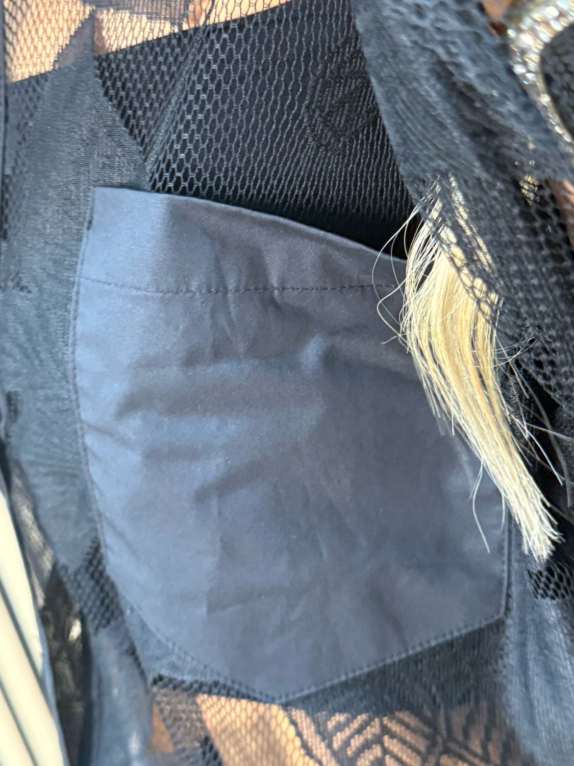 Leaf Mesh Sheer Shirt - Black