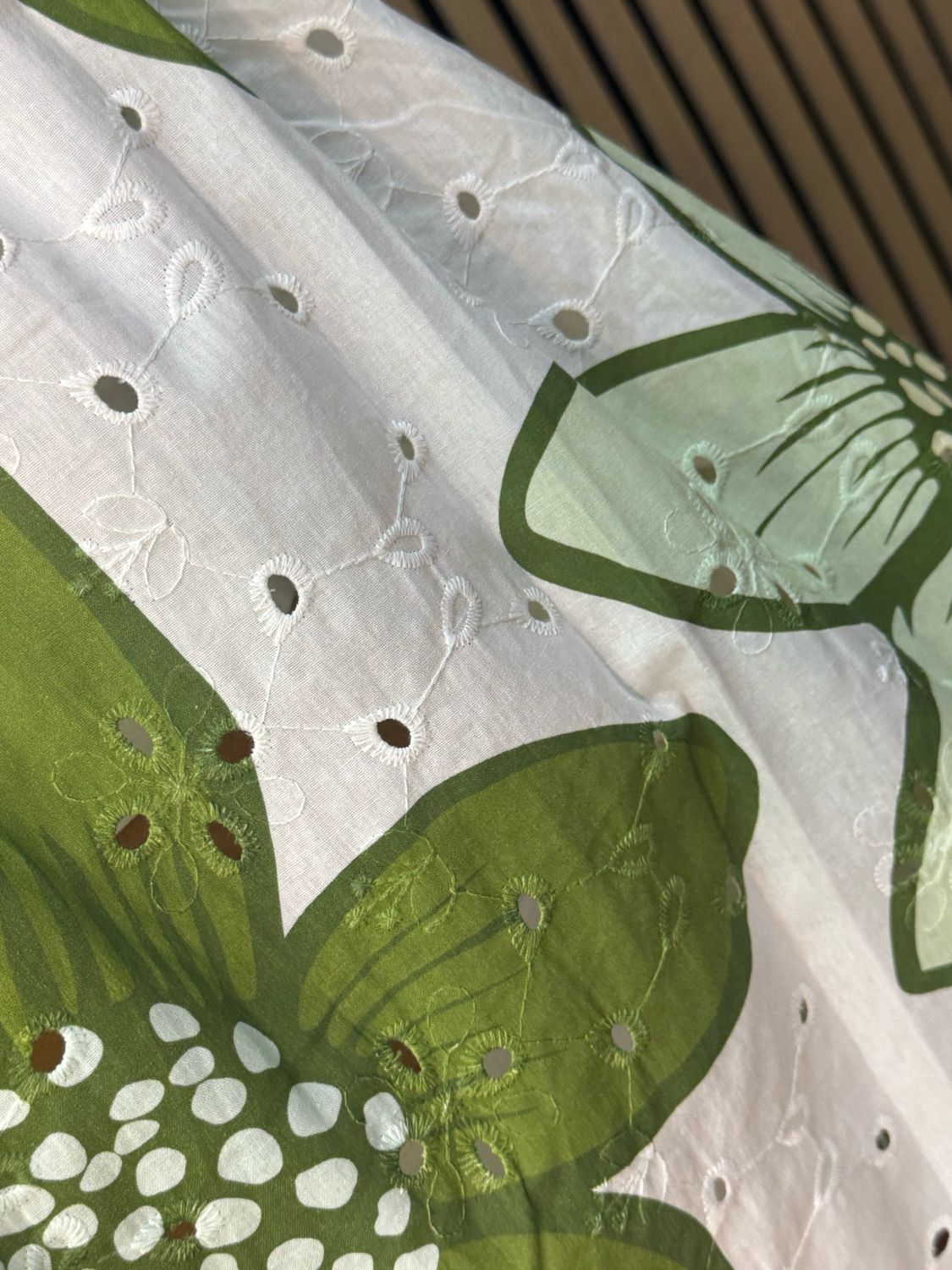 Floral Swing Cami Top - Green/White