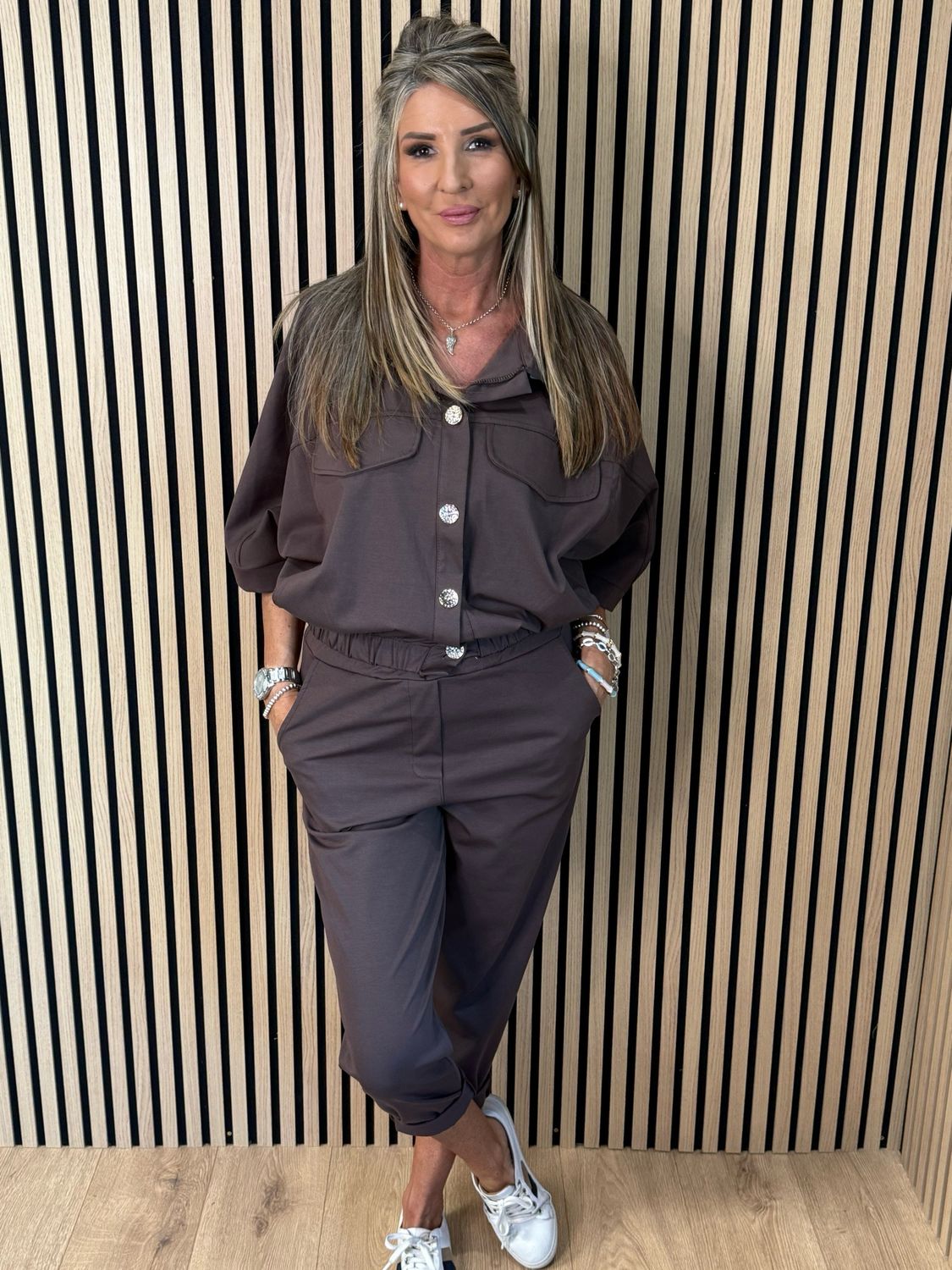 Effortless Utility Co-Ord Set - Chocolate