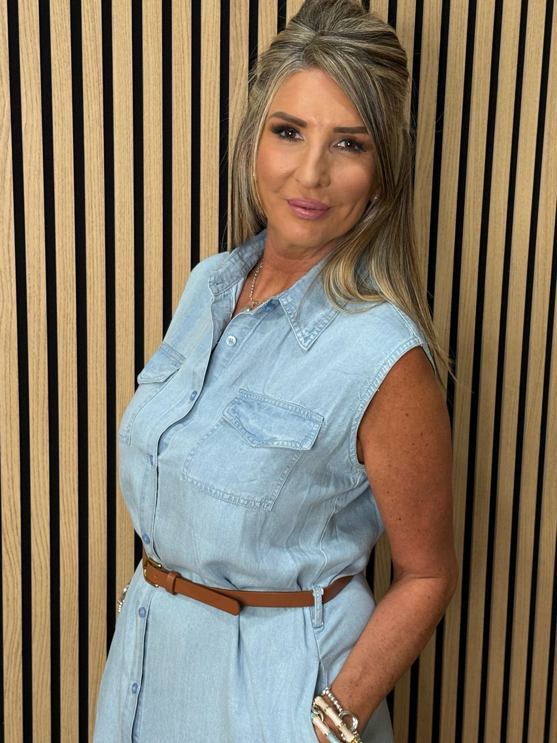 Bree - Denim Shirt Dress - Light Denim