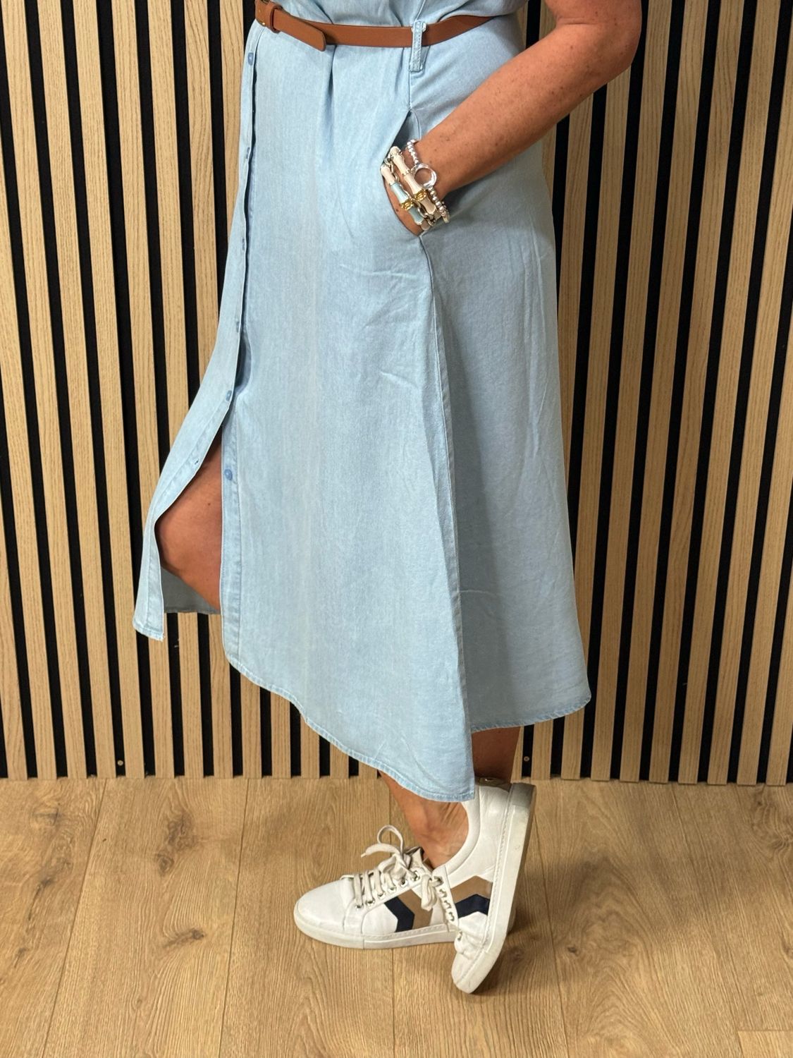 Bree - Denim Shirt Dress - Light Denim