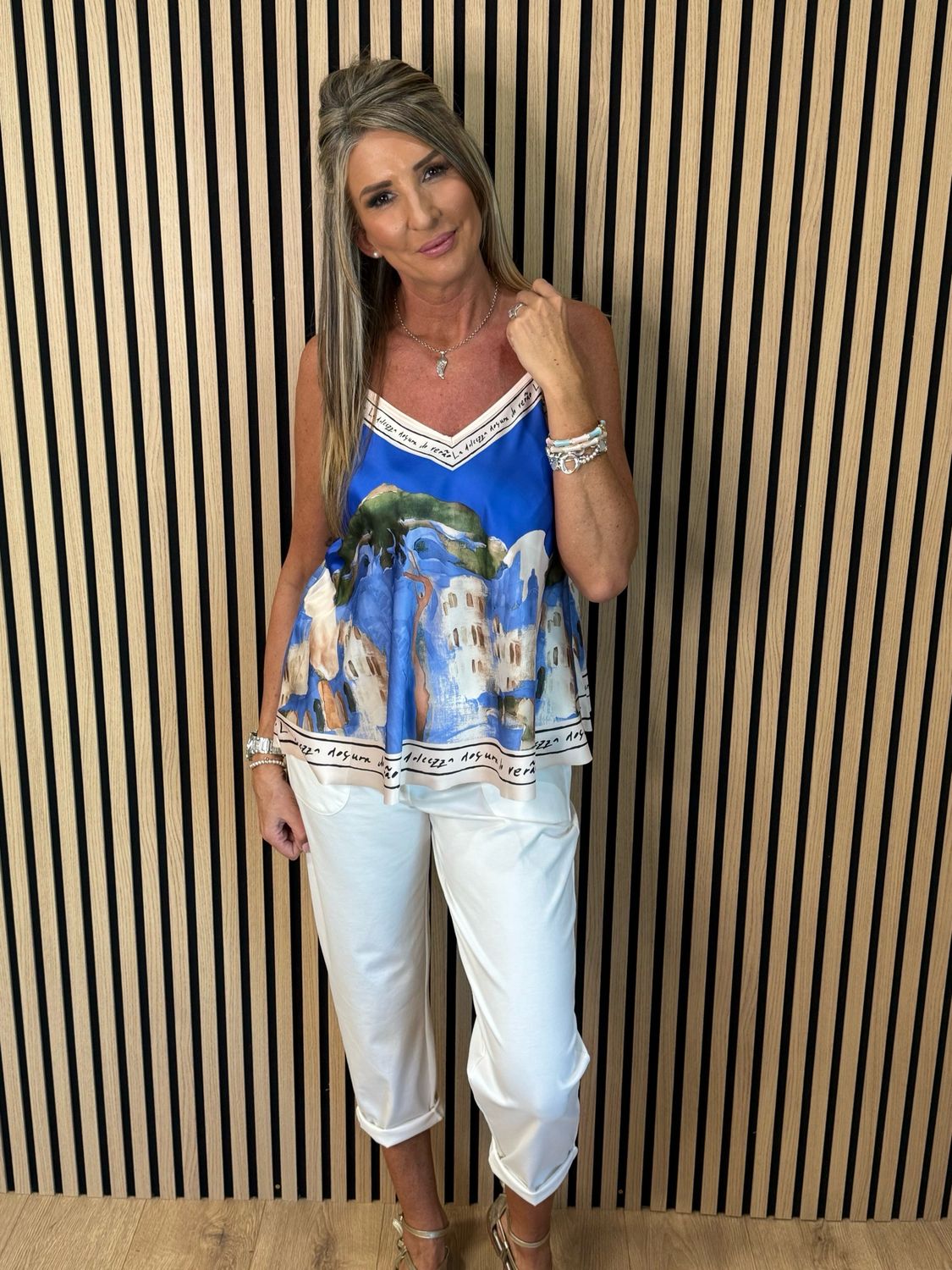 Cote D Azur Cami Top - Royal Blue