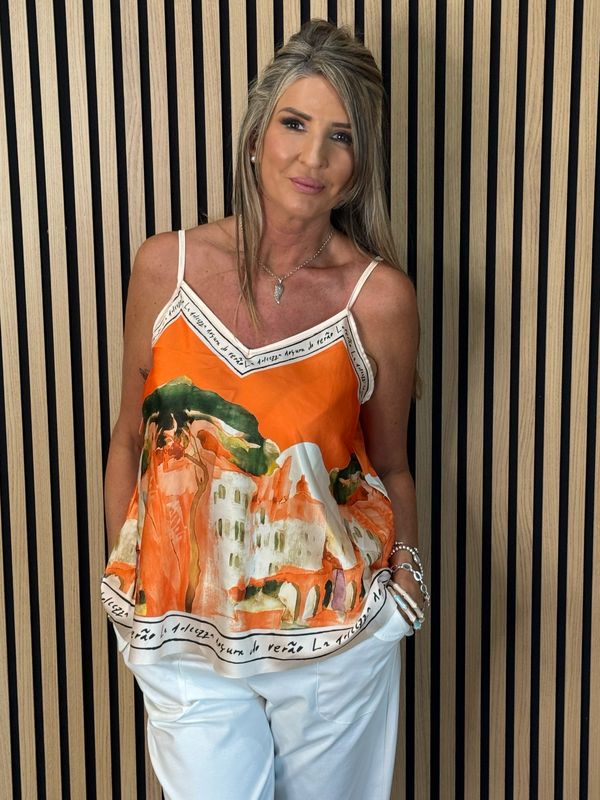 Cote D Azur Cami Top - Orange