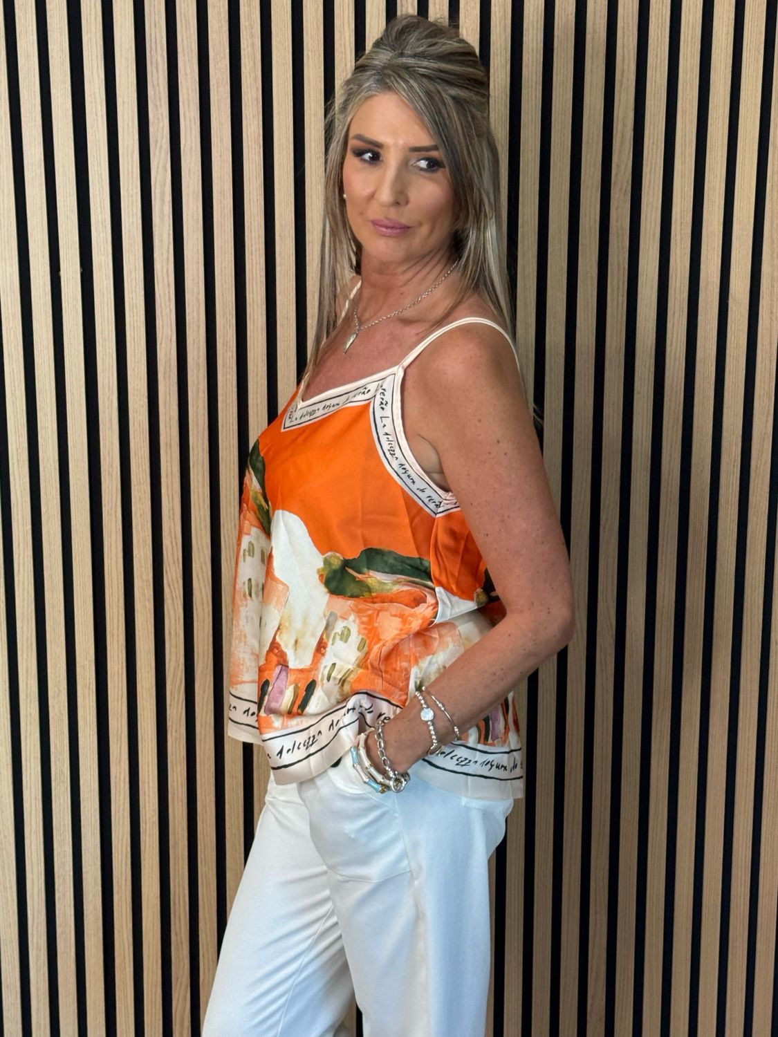 Cote D Azur Cami Top - Orange