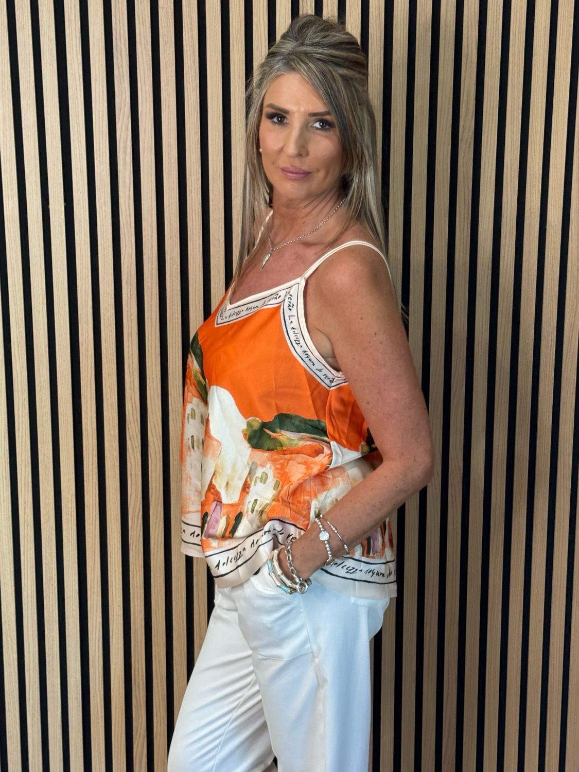 Cote D Azur Cami Top - Orange