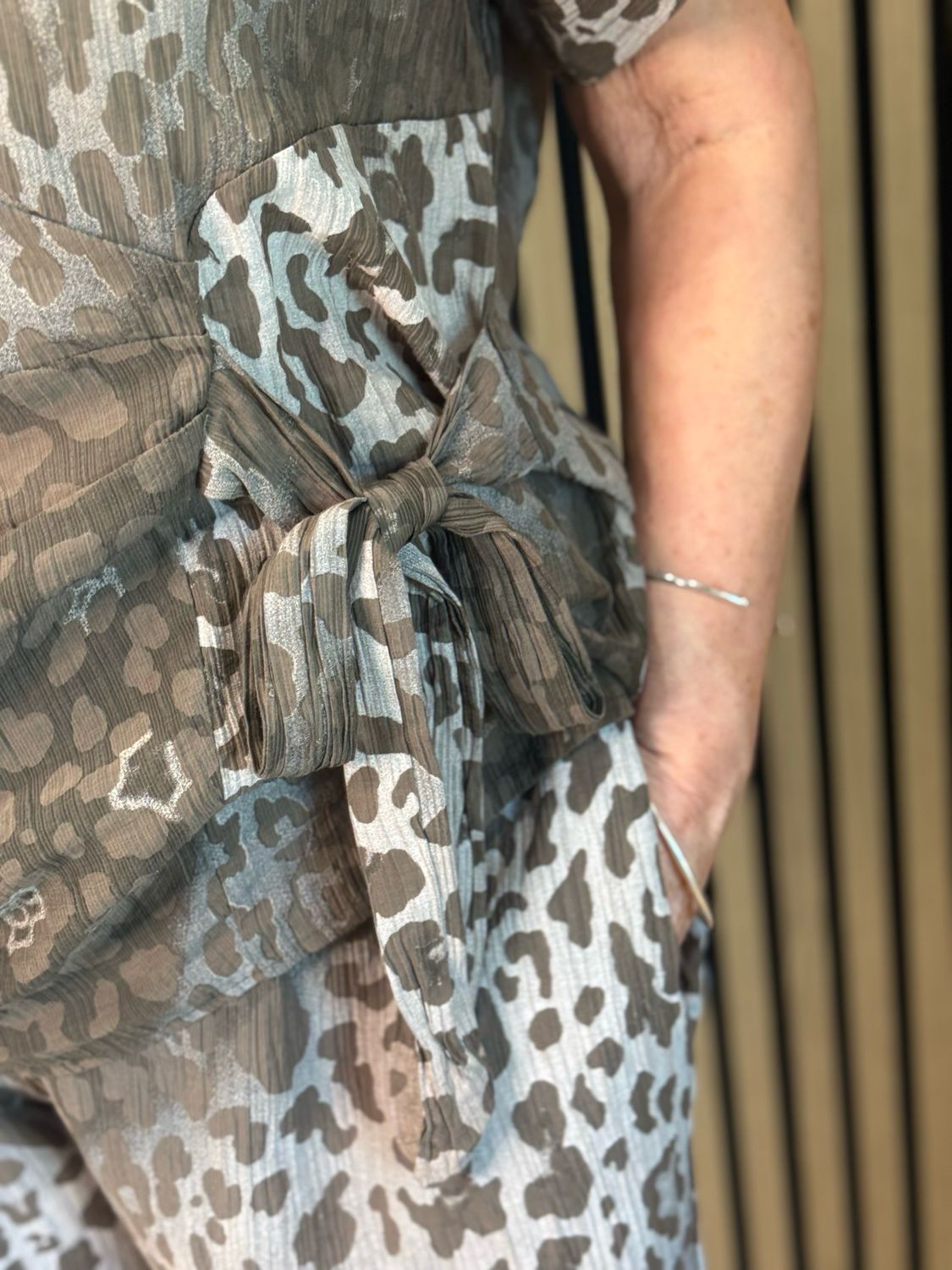 Luna Leopard Print Co-Ord Set - Taupe