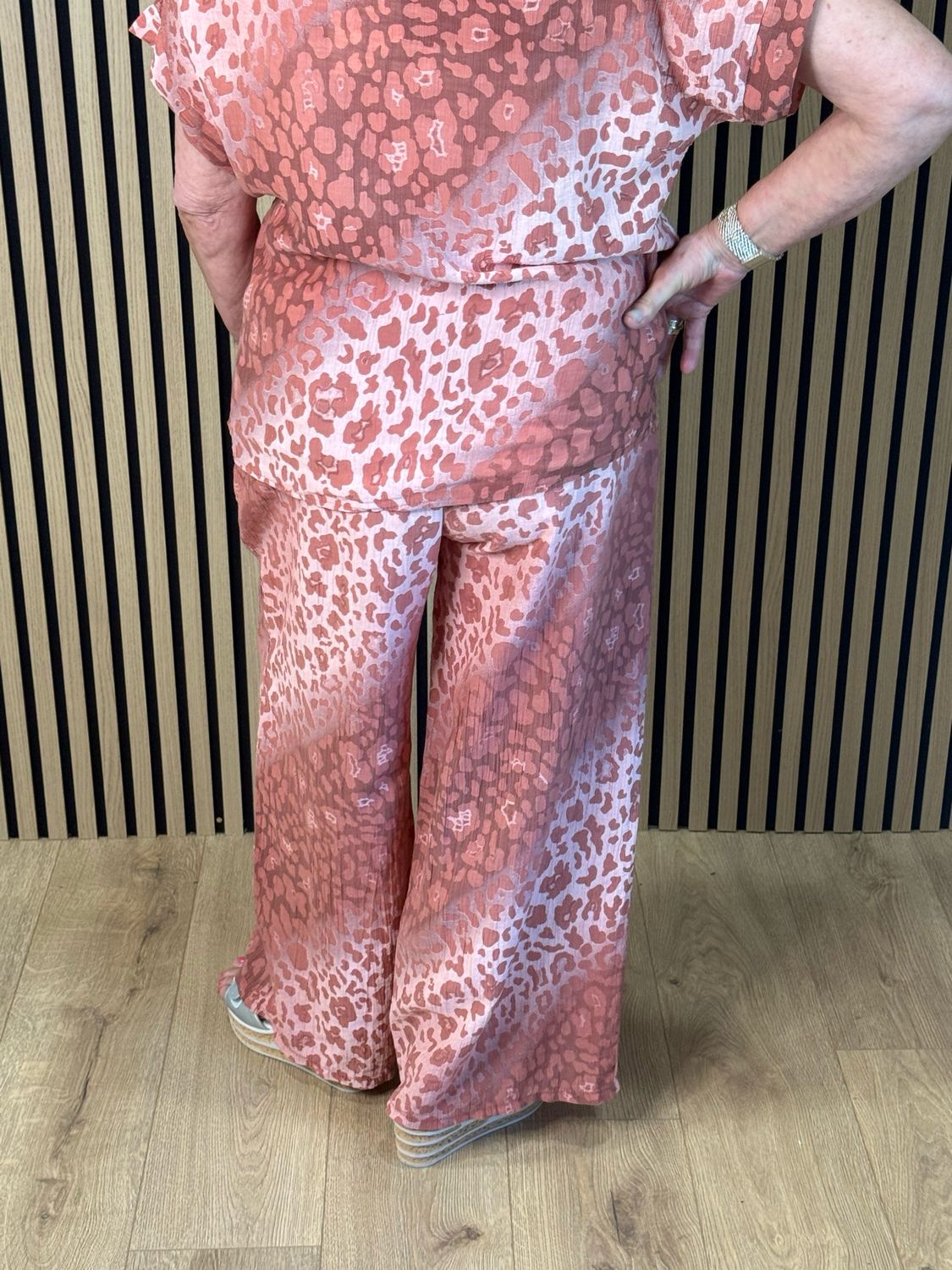 Luna Leopard Print Co-ord Set - Coral