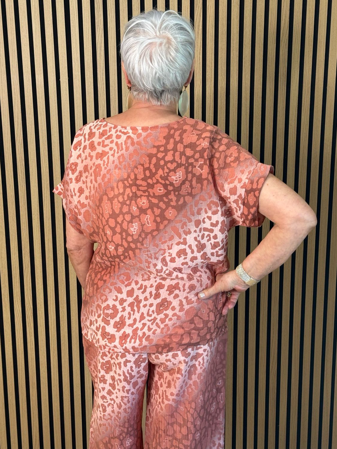 Luna Leopard Print Co-ord Set - Coral