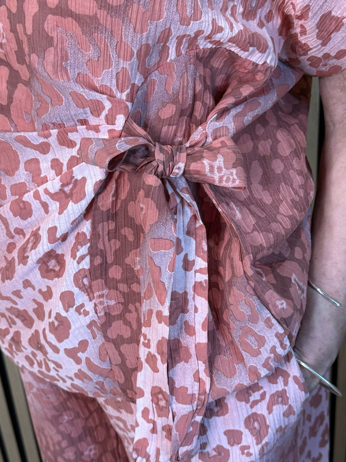 Luna Leopard Print Co-ord Set - Coral