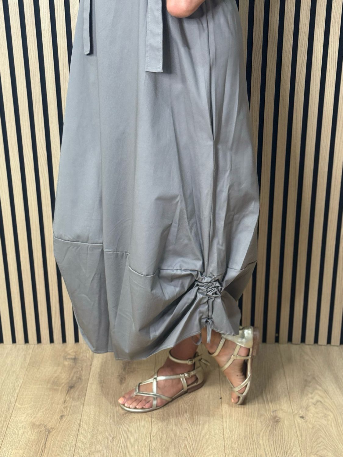 Cara Utility Pinafore Dress - Taupe
