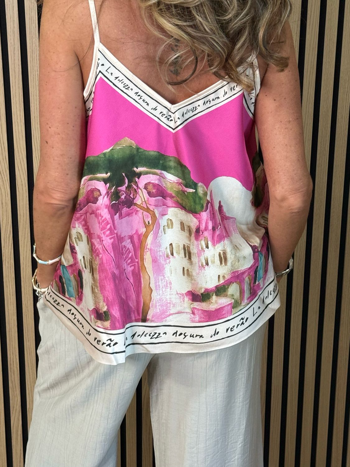 Cote D Azur Cami Top - Fuchsia