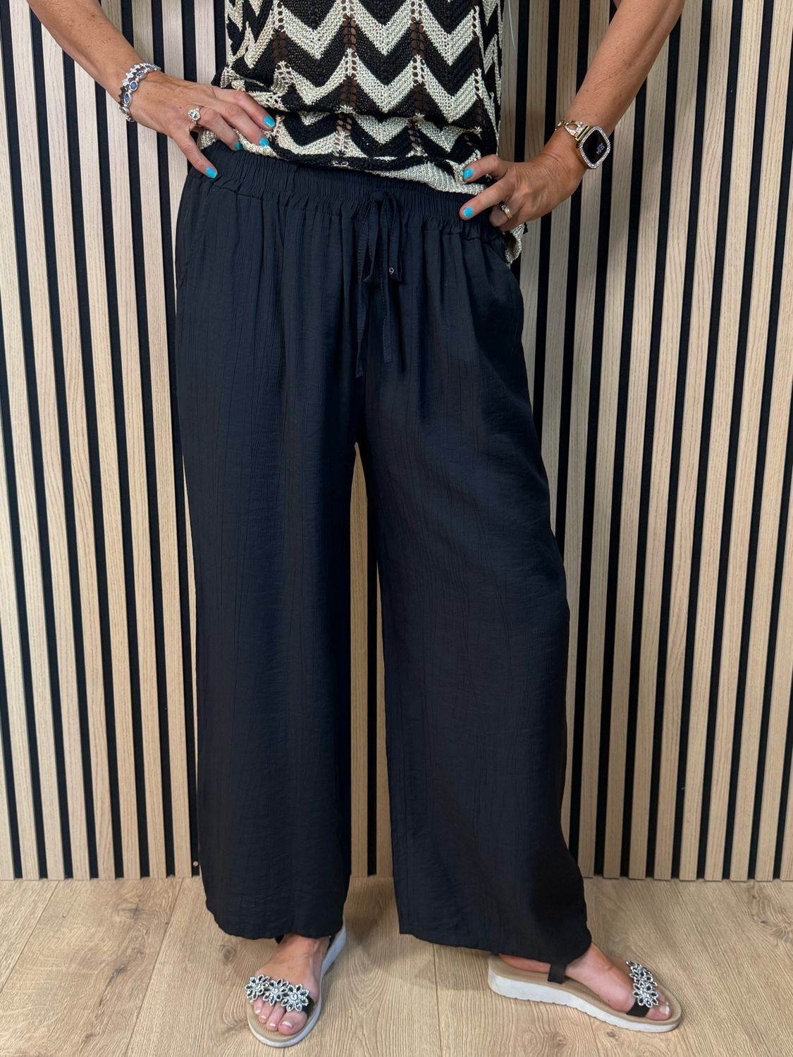 Lightweight Wide Leg Trousers