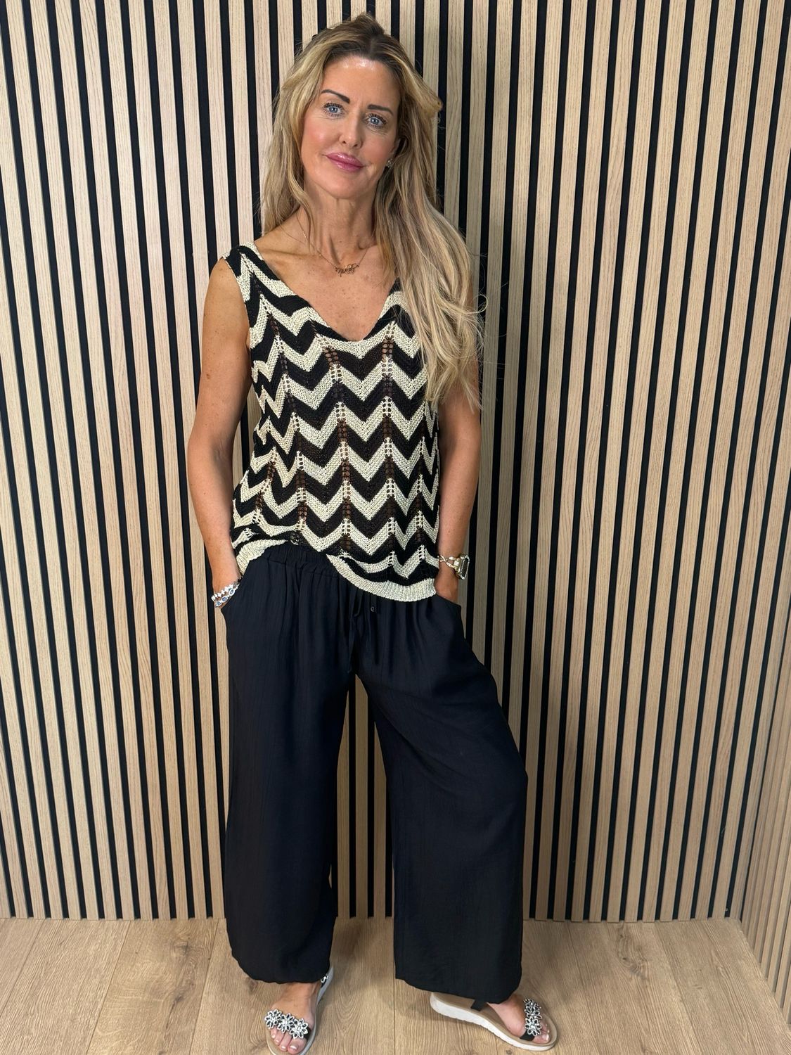 Lightweight Wide Leg Trousers