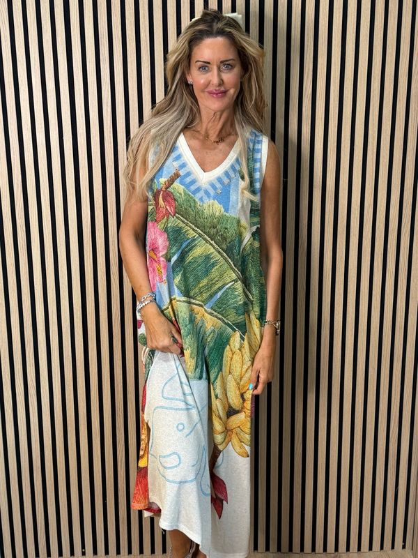 Rio - Tropical Shimmer Maxi Dress - Multi