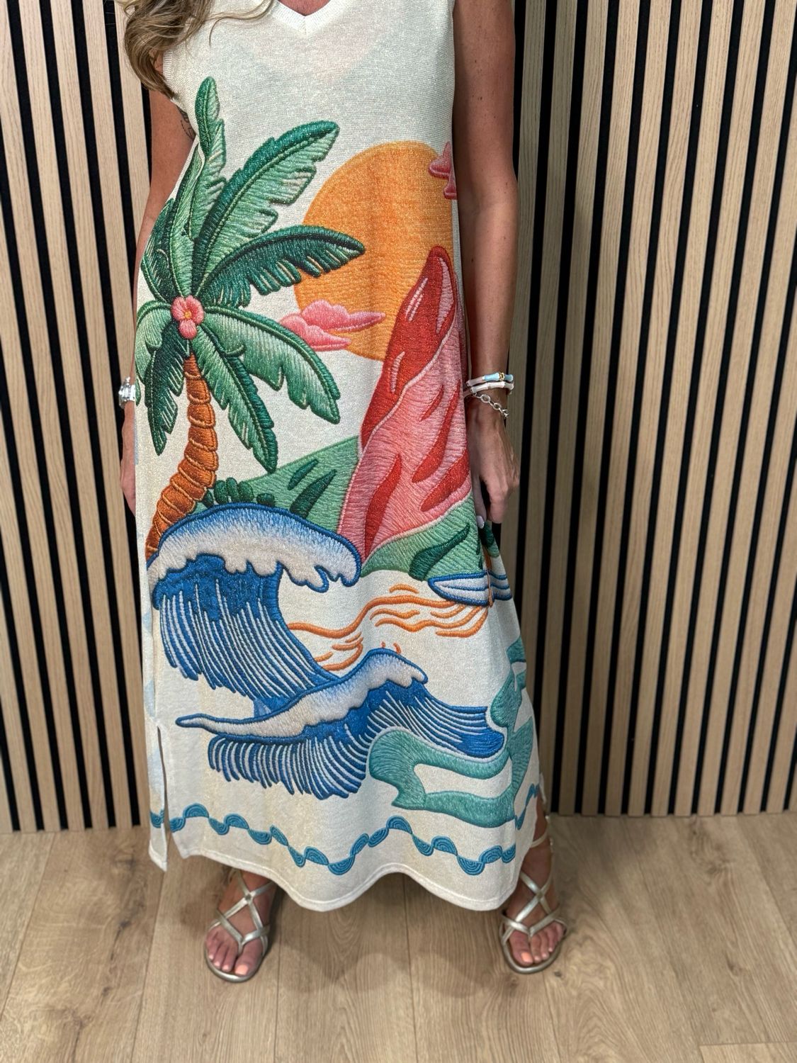 Santorini - Sunset Shimmer Maxi Dress - Multi