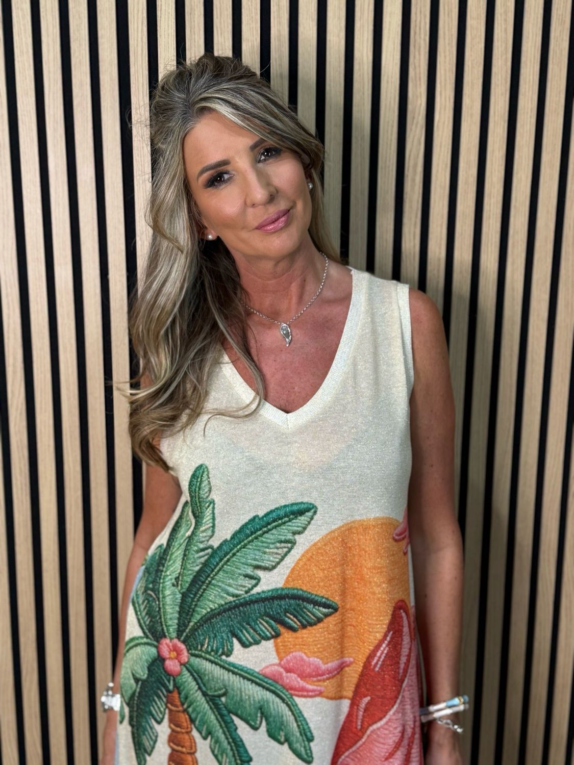 Santorini - Sunset Shimmer Maxi Dress - Multi