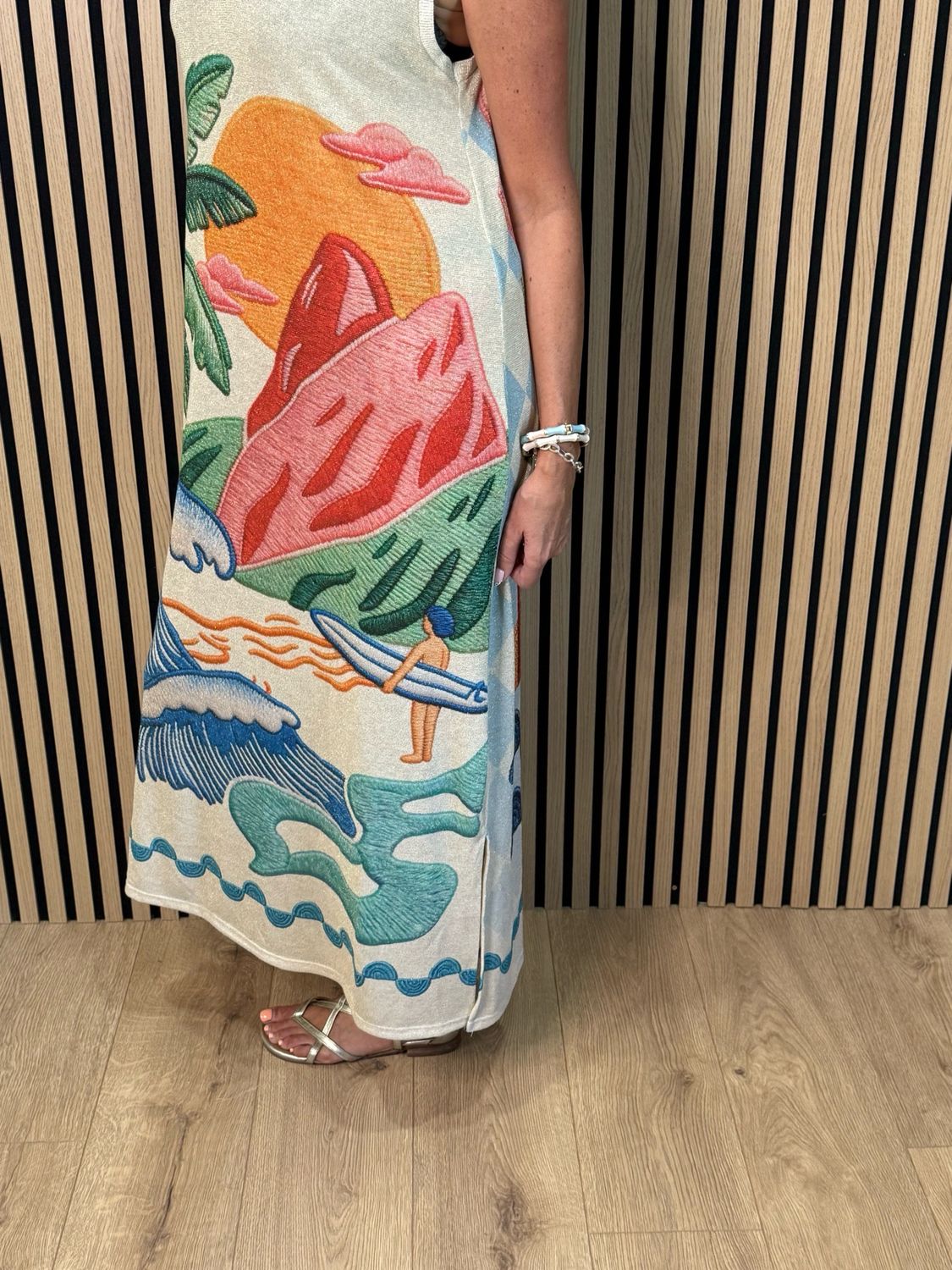 Santorini - Sunset Shimmer Maxi Dress - Multi
