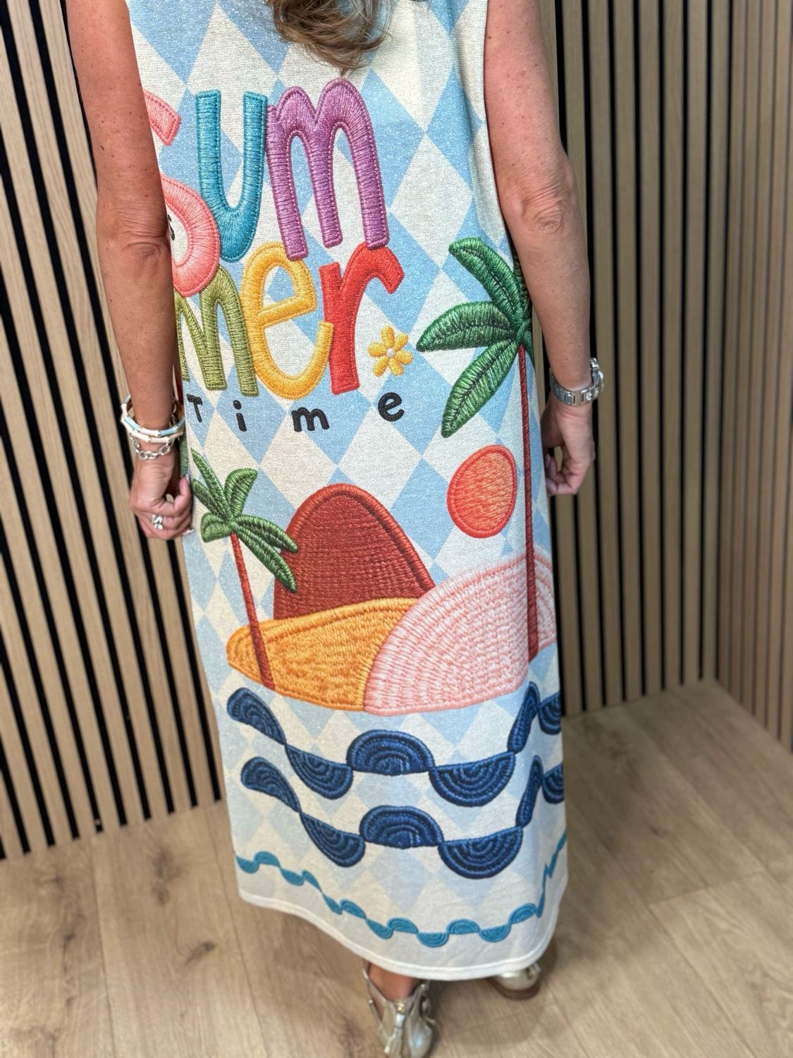 Santorini - Sunset Shimmer Maxi Dress - Multi