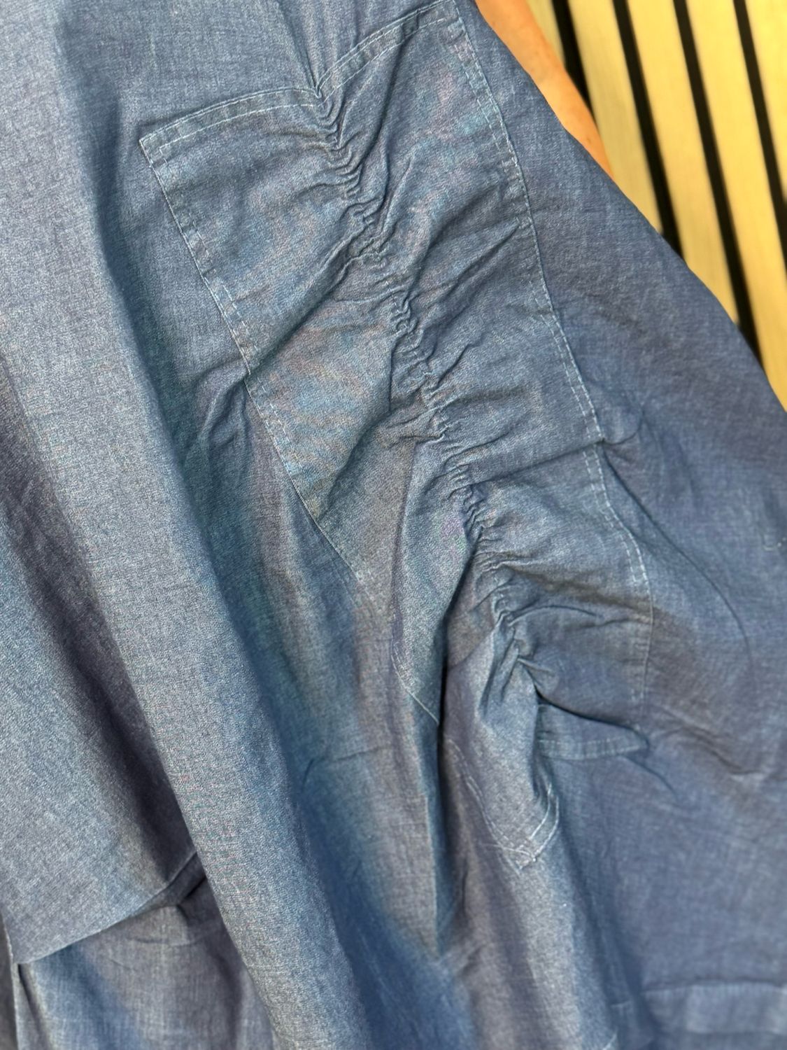 Indie - Relaxed Pocket Midi Dress - Denim Blue