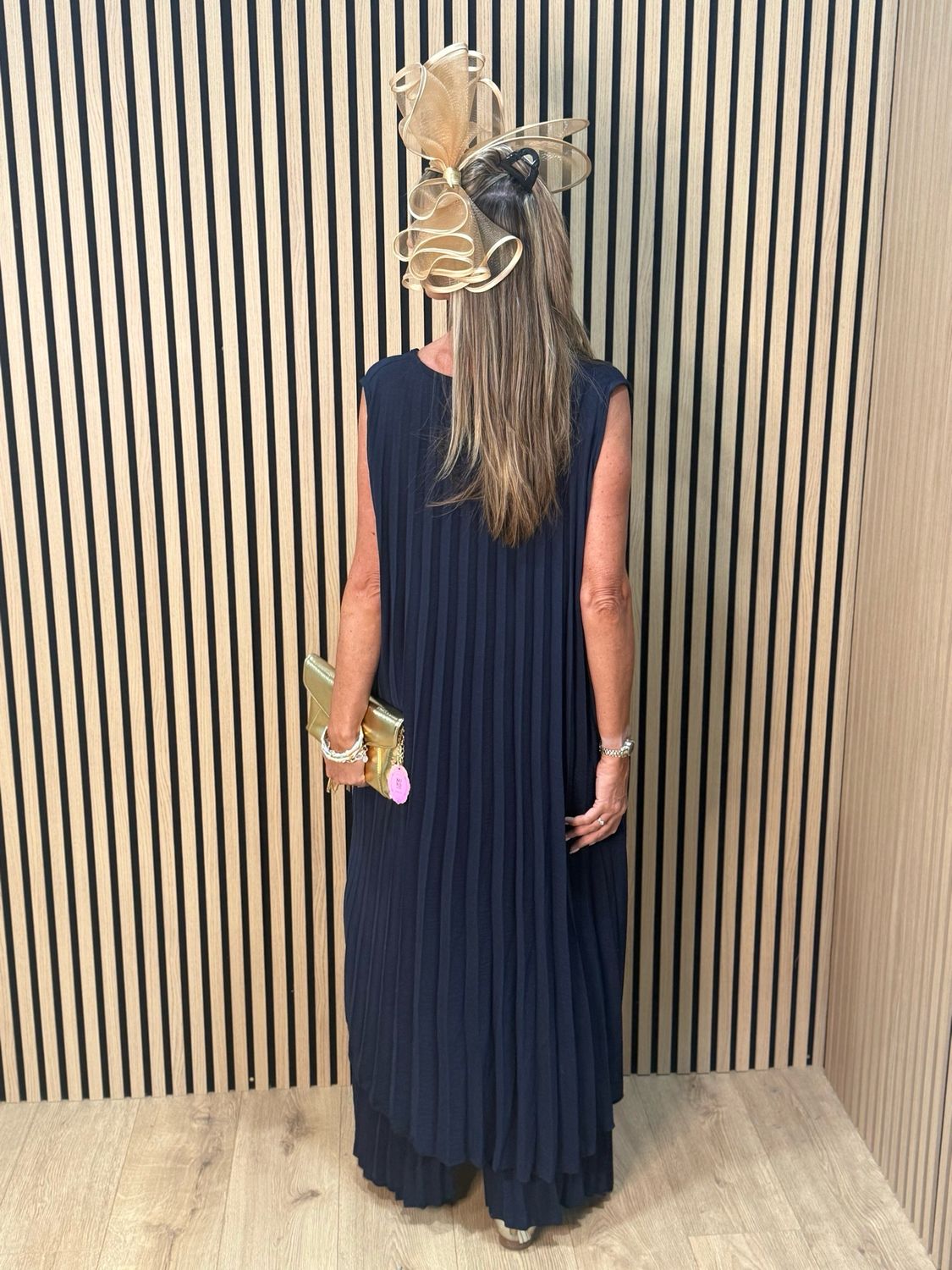 Sophia Pleated Trouser Suit - Navy