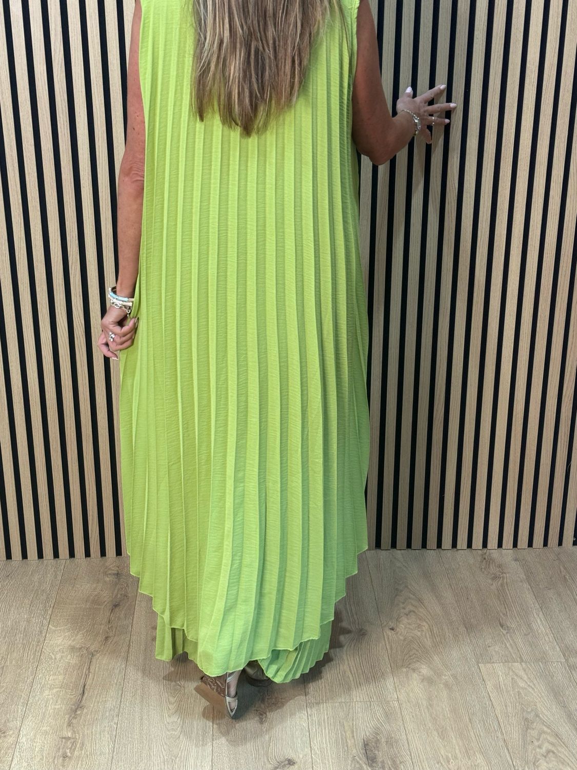 Sophia Pleated Trouser Suit - Lime