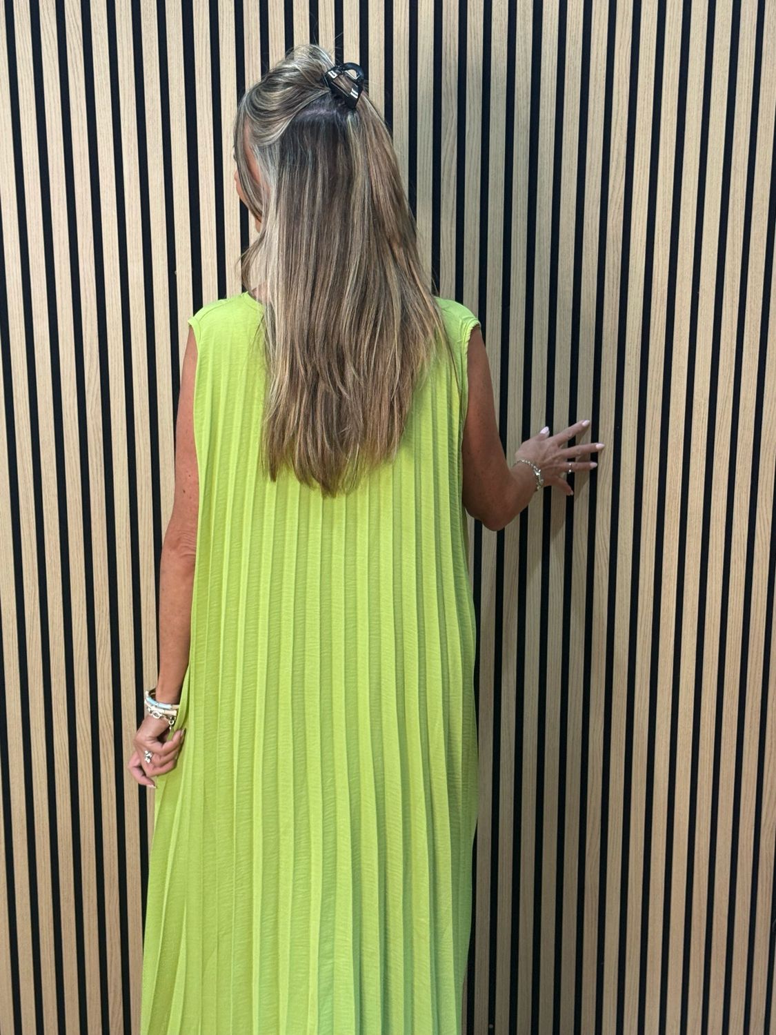 Sophia Pleated Trouser Suit - Lime