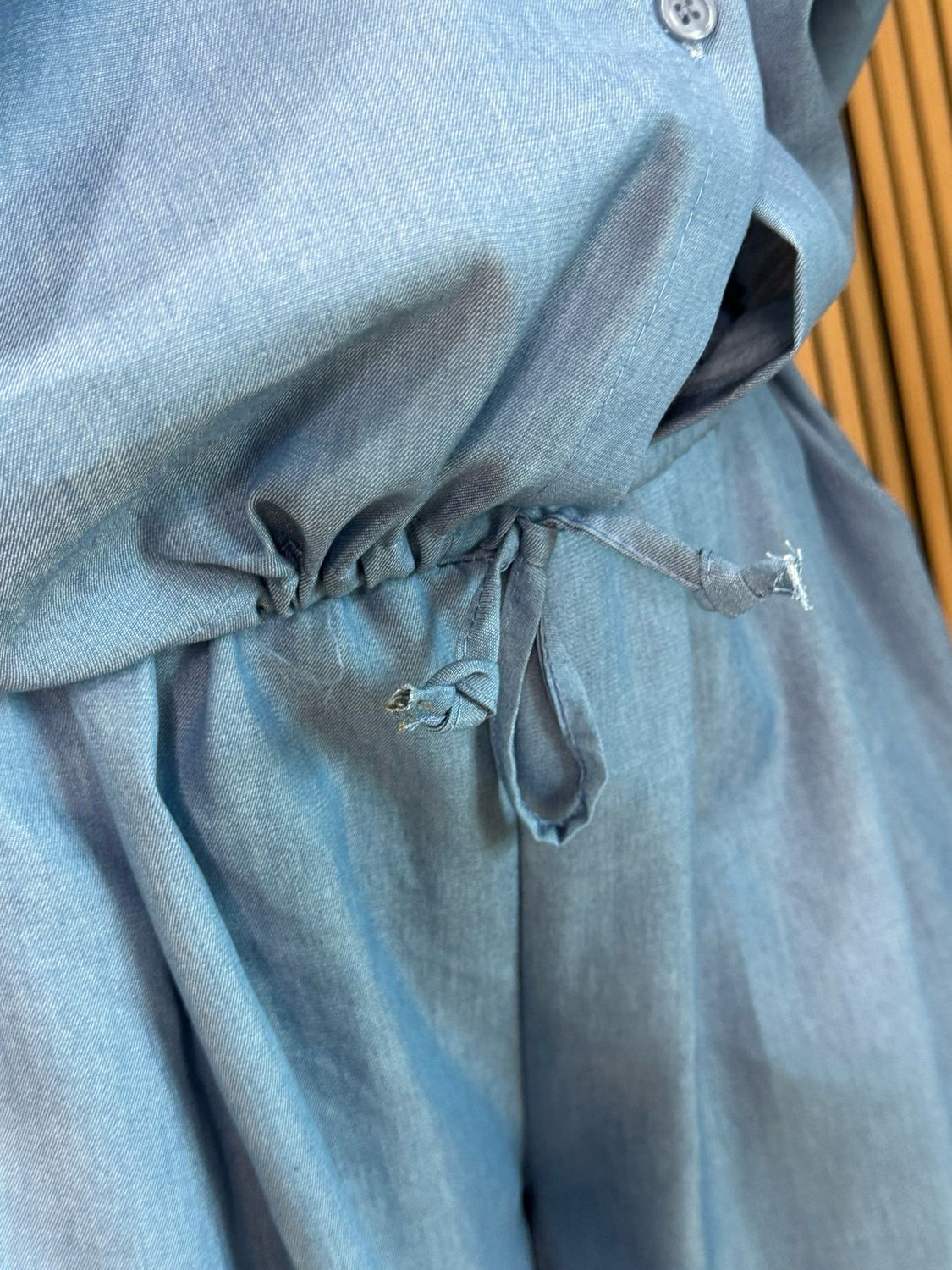 Relaxed Cotton Trouser Suit - Denim Blue