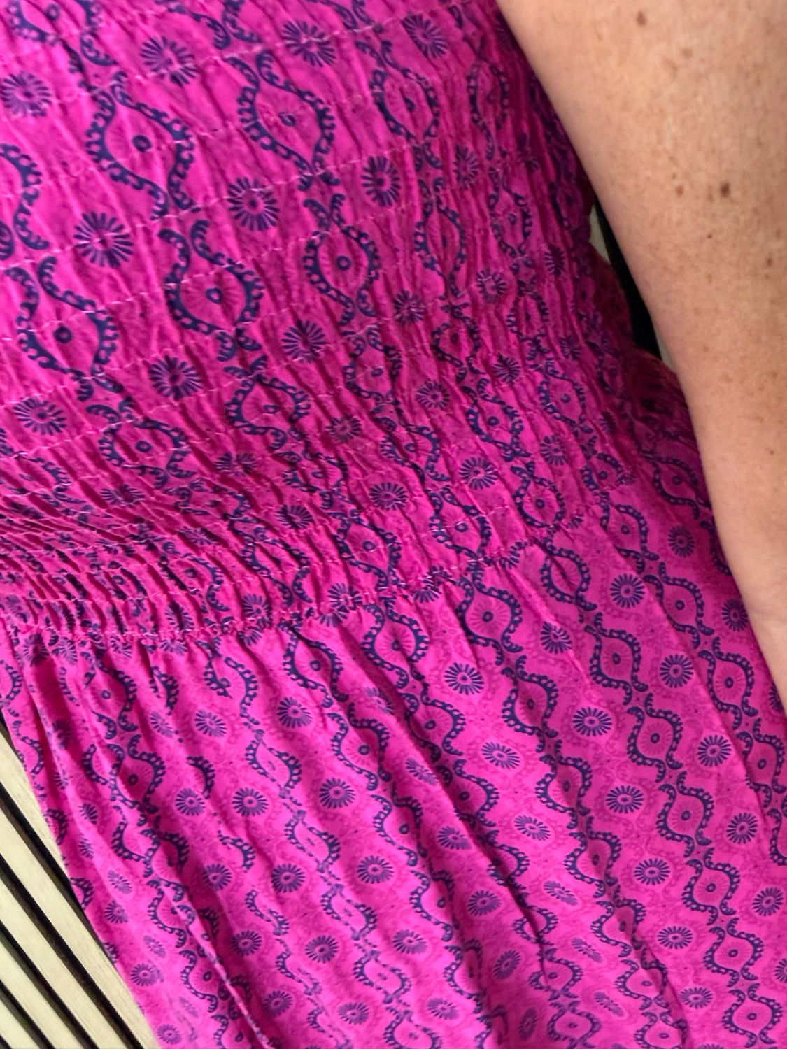 Tie Shoulder Maxi dress - Fuchsia